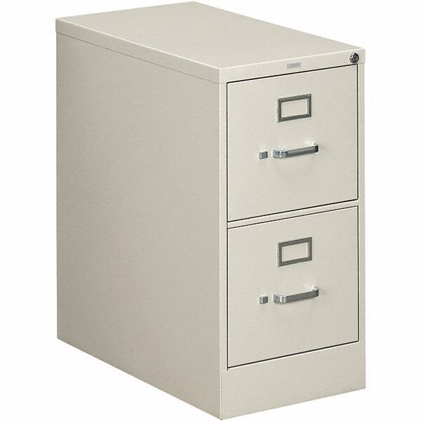 Hon - 15" Wide x 29" High x 26-1/2" Deep, 2 Drawer Vertical File - Steel, Light Gray - Industrial Tool & Supply