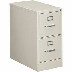 Hon - 15" Wide x 29" High x 26-1/2" Deep, 2 Drawer Vertical File - Steel, Light Gray - Industrial Tool & Supply