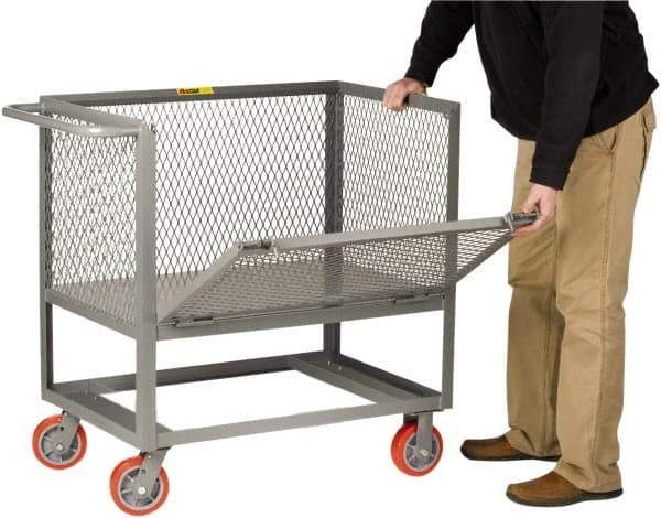 Little Giant - 2,000 Lb Capacity Steel Raised Deck Box Truck - Steel Deck, 24" OAW, 36" Platform Length x 20" Platform Height, Polyurethane Casters - Industrial Tool & Supply