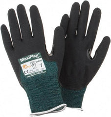 PIP - Size S, ANSI Cut Lvl A2, Cut Resistant Gloves - Palm, Fingers & Knuckles Coated, Green/Black - Industrial Tool & Supply