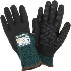PIP - Size L, ANSI Cut Lvl A2, Cut Resistant Gloves - Palm, Fingers & Knuckles Coated, Green/Black - Industrial Tool & Supply
