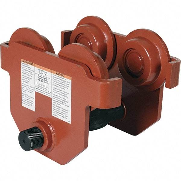 Vestil - 3 Ton Capacity Low Profile Manual Trolley - 3" to 8-5/8" Flange Width - Industrial Tool & Supply