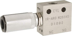 ARO/Ingersoll-Rand - 1/8" Inlet x 1/8" Outlet, Pilot Actuator, Spring Return, 2 Position, Body Ported Solenoid Air Valve - 0.25 CV, 3 Way, 140 psi, 122° Max Temp, 15° Min Temp - Industrial Tool & Supply