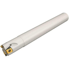 Iscar - 32mm Cut Diam, 12.5mm Max Depth of Cut, 32mm Shank Diam, 110mm OAL, Indexable Square Shoulder Helical End Mill - T490 LN.T 13.. Inserts, Weldon Shank, 90° Lead Angle, Through Coolant, Series Helitang - Industrial Tool & Supply