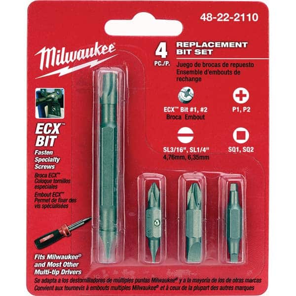 Milwaukee Tool - Screwdriver Bit Sets Type: Screwdriver Bit Drive Size: 1/4 (Inch) - Industrial Tool & Supply