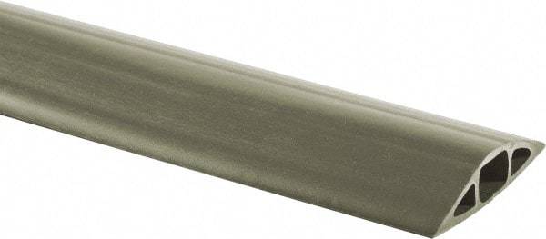 Hubbell Wiring Device-Kellems - 1 Channel, 25 Ft Long, 1/2" Max Compatible Cable Diam, Gray PVC On Floor Cable Cover - 3" Overall Width x 3/4" Overall Height, 3/4" Channel Width x 1/2" Channel Height - Industrial Tool & Supply