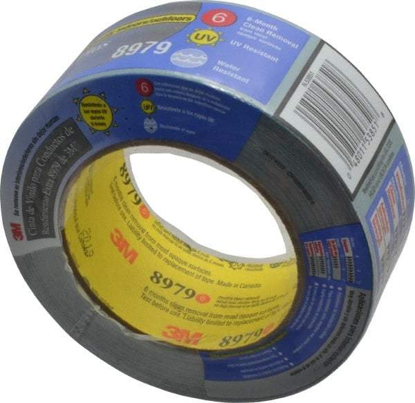 3M - 2" x 25 Yds Blue Duct Tape - 12.1 mil, Rubber Adhesive, Polyethylene Film Backing, 36 Lb/ln Tensile Strength, 200°F Max, Series 8979 - Industrial Tool & Supply