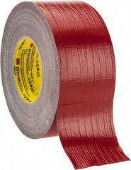 3M - 3" x 55m Red Duct Tape - 12.1 mil, Rubber Adhesive, Polyethylene Film Backing, 36 Lb/ln Tensile Strength, 200°F Max, Series 8979N - Industrial Tool & Supply