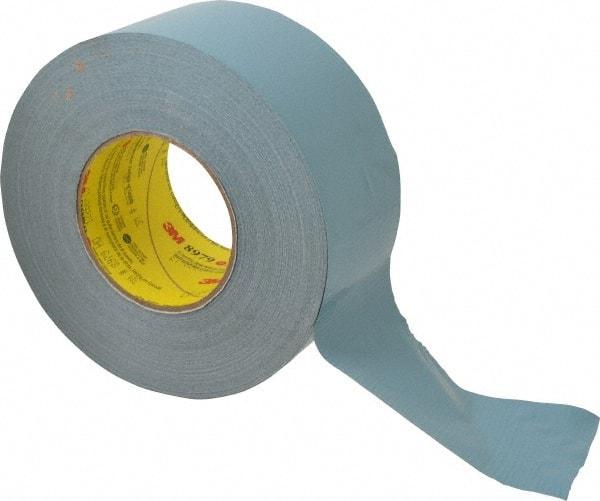 3M - 3" x 55m Blue Duct Tape - 12.1 mil, Rubber Adhesive, Polyethylene Film Backing, 36 Lb/ln Tensile Strength, 200°F Max, Series 8979 - Industrial Tool & Supply