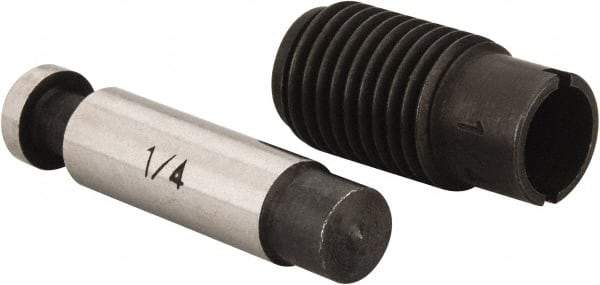 Value Collection - 1/4" Round Punch & Die Set - 1-3/4" Deep, Includes Hand Punch Set, for Use with Select Brand Punch & Die Set (MSC #06512990) - Industrial Tool & Supply