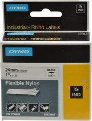 Rhino - 450,732" Long, White Flexible Nylon Self Laminating Label - For RHINO 6000 or RHINO 6500 - Industrial Tool & Supply