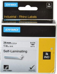 Rhino - 216" Long, White Vinyl Self Laminating Label - For RHINO 6000 or RHINO 6500 - Industrial Tool & Supply