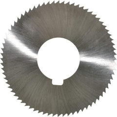 Value Collection - 2-3/4" Diam x 0.023" Blade Thickness x 1" Arbor Hole Diam, 72 Tooth Slitting and Slotting Saw - Arbor Connection, Right Hand, Uncoated, High Speed Steel, Concave Ground, Contains Keyway - Industrial Tool & Supply