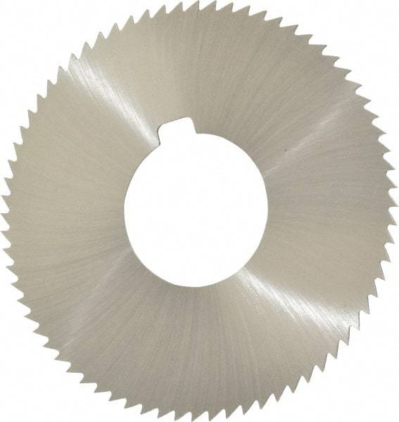 Value Collection - 2-3/4" Diam x 0.032" Blade Thickness x 1" Arbor Hole Diam, 72 Tooth Slitting and Slotting Saw - Arbor Connection, Right Hand, Uncoated, High Speed Steel, Concave Ground, Contains Keyway - Industrial Tool & Supply