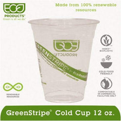 ECO PRODUCTS - Renewable & Compostable Cold Cups - 12 oz - Clear - Industrial Tool & Supply