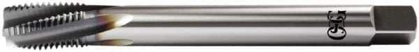 OSG - M27x3.00 Metric Coarse 5 Flute Plug Spiral Flute Tap - Vanadium High Speed Steel, TiCN Finish, Left Hand Flute, Right Hand Thread, D9, Series 13118 - Industrial Tool & Supply