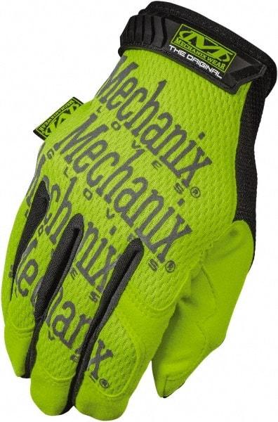 Mechanix Wear - Size 2XL (12) Synthetic Synthetic Blend General Protection Work Gloves - For General Purpose, Uncoated, Hook & Loop Cuff, Full Fingered, Hi-Vis Yellow, Paired - Industrial Tool & Supply