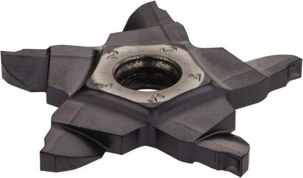 Iscar - 34F23901522PENTA F Grade IC908, 2.39mm Cutting Width Carbide Grooving Insert - 5mm Max Depth of Cut, Right Hand, 0.15mm Corner Radius, TiAlN Finish - Industrial Tool & Supply