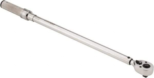 CDI - 1/2" Drive Micrometer Torque Wrench - 47 N/m to 332 N/m Torque, 24-13/32" OAL, 1.4 N/m Graduation, Ratcheting with Reverse Lever Head - Industrial Tool & Supply