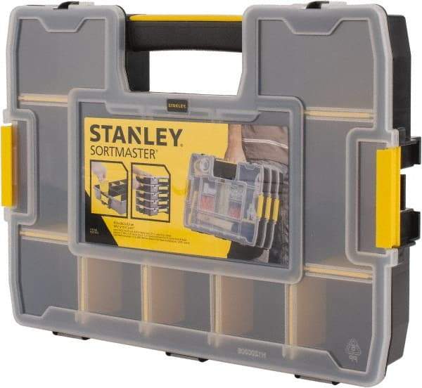 Stanley - 14-39/64" Wide x 2-39/64" High x 11-13/32" Deep, SortMaster Junior - Polypropylene Resin Frame, 14 Compartments - Industrial Tool & Supply