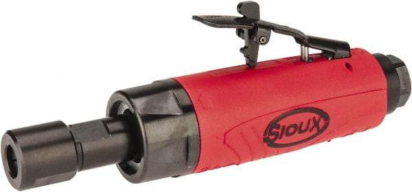 Sioux Tools - 1/4" Collet, Straight Handle, Angle Air Die Grinder - 25,000 RPM, Rear Exhaust, 11 CFM, 0.3 hp, 6.21 bar, 1/4 NPT - Industrial Tool & Supply