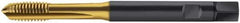 Walter-Prototyp - M4x0.70 Metric, 3 Flute, TiN Finish, Cobalt Spiral Point Tap - Plug Chamfer, Right Hand Thread, 70mm OAL, 7mm Thread Length, 6mm Shank Diam, 6HX Class of Fit, Series S2021305 - Exact Industrial Supply