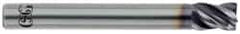 OSG - 1/2", 4 Flute, Single End, Solid Carbide, Corner Chamfer End Mill - 5" OAL, 35° Helix, Right Hand Flute, 5/8" LOC, Right Hand Cut - Industrial Tool & Supply