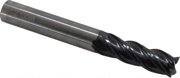OSG - 1/2", 1-1/2" LOC, 1/2" Shank Diam, 4" OAL, 4 Flute, Solid Carbide Square End Mill - Single End, TiAlN Finish, Spiral Flute, 35° Helix, Centercutting, Right Hand Cut, Right Hand Flute, Series VG441 - Industrial Tool & Supply