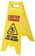 Ability One - Floor Sign - 11X28" YLW WET FLOOR SIGN - Industrial Tool & Supply
