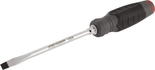 Proto - 267mm OAL Keystone Slotted Screwdriver - 152mm Blade Length, Round Shank, Ergonomic Handle - Industrial Tool & Supply