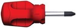 Proto - #2, 3-3/4" OAL, Standard Phillips Screwdriver - 1-1/2" Blade Length, Round Shank, Ergonomic Handle - Industrial Tool & Supply