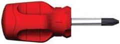 Proto - #2, 3-3/4" OAL, Standard Phillips Screwdriver - 1-1/2" Blade Length, Round Shank, Ergonomic Handle - Industrial Tool & Supply