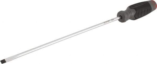 Proto - 413mm OAL Cabinet Slotted Screwdriver - 305mm Blade Length, Round Shank, Ergonomic Handle - Industrial Tool & Supply