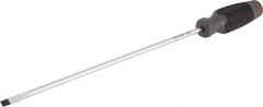 Proto - 413mm OAL Cabinet Slotted Screwdriver - 305mm Blade Length, Round Shank, Ergonomic Handle - Industrial Tool & Supply