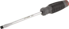 Proto - 267mm OAL Keystone Slotted Screwdriver - 152mm Blade Length, Round Shank, Ergonomic Handle - Industrial Tool & Supply