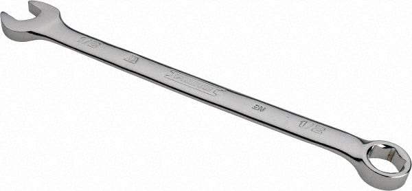 Proto - 1/2" 6 Point Combination Wrench - 15° Head Angle, 7-29/32" OAL, Steel, Chrome Finish - Industrial Tool & Supply