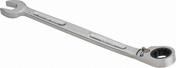 Proto - 9/16" 12 Point Combination Wrench - 15° Head Angle, 8-49/64" OAL, Steel, Chrome Finish - Industrial Tool & Supply