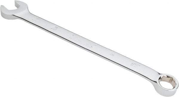Proto - 17mm 6 Point Combination Wrench - 15° Offset Angle, 10-1/8" OAL, Steel, Chrome Finish - Industrial Tool & Supply