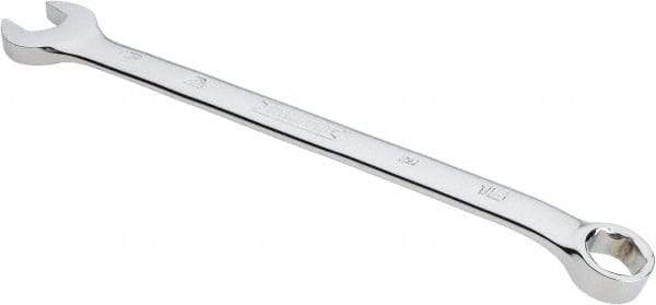 Proto - 15mm 6 Point Combination Wrench - 15° Head Angle, 9-9/64" OAL, Steel, Chrome Finish - Industrial Tool & Supply