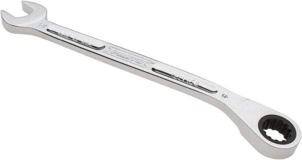 Proto - 1/2" 12 Point Combination Wrench - 15° Head Angle, 7-29/32" OAL, Steel, Chrome Finish - Industrial Tool & Supply