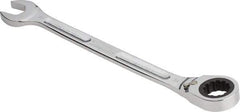 Proto - 24mm 12 Point Combination Wrench - 15° Head Angle, 13-5/16" OAL, Steel, Chrome Finish - Industrial Tool & Supply