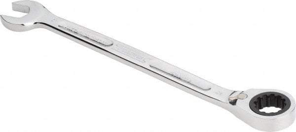 Proto - 21mm 12 Point Combination Wrench - 15° Head Angle, 11-13/16" OAL, Steel, Chrome Finish - Industrial Tool & Supply