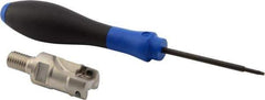 Seco - 3/4" Cut Diam, 0.354" Max Depth of Cut, 1.378" OAL, Indexable Square Shoulder End Mill - XOEX, XOMX Inserts, M10 Modular Connection, 90° Lead Angle, Through Coolant, Series Turbo 10 - Industrial Tool & Supply