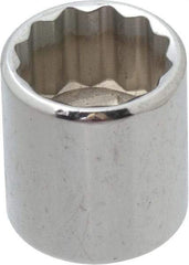 Proto - 1/4" Drive, Standard Hand Socket - 12 Points, 7/8" OAL, Alloy Steel, Chrome Finish - Industrial Tool & Supply