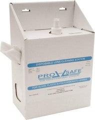 PRO-SAFE - 9 Inch Wide x 13 Inch High x 5 Inch Deep, Cardboard Lens Cleaning Station - 1 Pump, 16 Ounce Capacity Pump, 1,200 Towelettes, Disposable Station - Industrial Tool & Supply