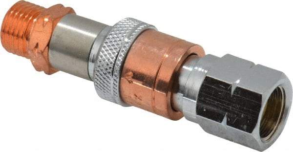 Value Collection - 9/16" Thread, RH Oxygen & LH Fuel Pair Hose to Hose Quick Connector - 3/8" ID, 9/16 NPTF - Industrial Tool & Supply