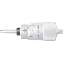 Starrett - 25mm, 2-1/16 Inch Plain Thimble, 5/16 Inch Diameter x 2-7/16 Inch Long Spindle, Mechanical Micrometer Head - Industrial Tool & Supply