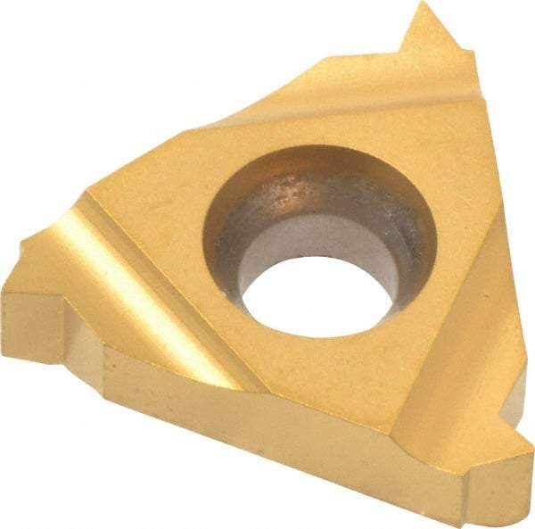Hertel - 16IR Internal Right Hand 14 NPTF Laydown Threading Insert - Grade HG630TR, TiC/TiN Coated Carbide - Industrial Tool & Supply