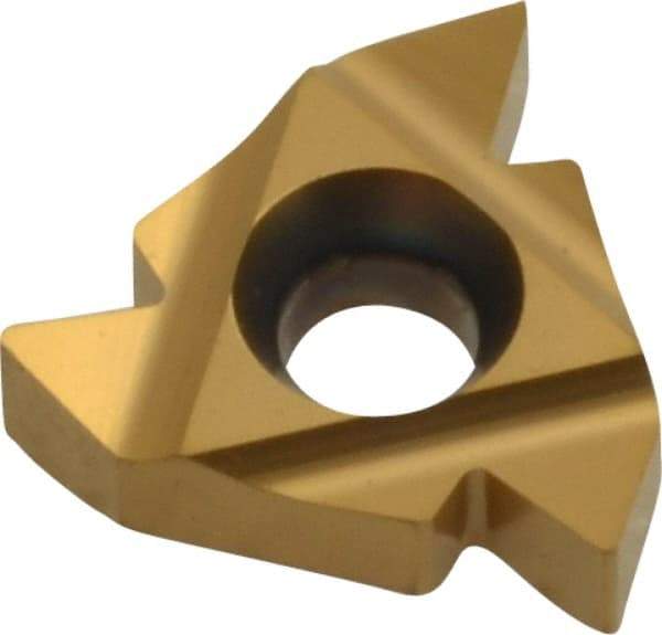 Hertel - 22ER External Right Hand 7-5 Partial Profile 60° Laydown Threading Insert - Grade HG330TR, TiC/TiN Coated Carbide - Industrial Tool & Supply