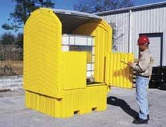 UltraTech - IBC Storage Lockers Type: Tote Sump w/Hard Top & Drain Number of Totes: 1 - Industrial Tool & Supply